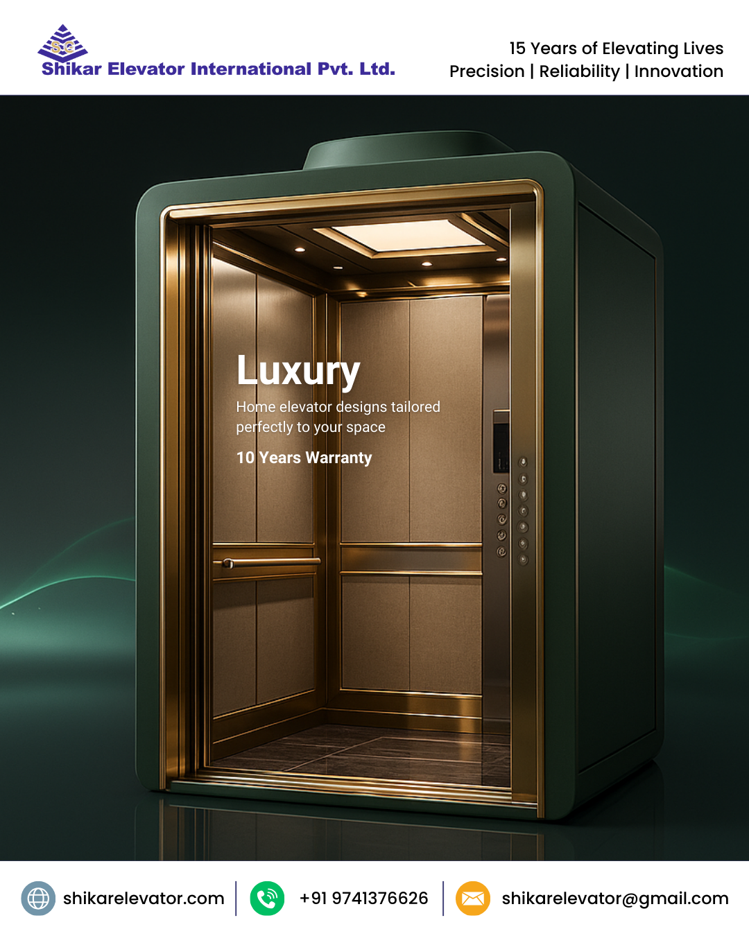 Looking for the best home elevators in Bangalore? Look no further! We provide fully customised home elevator designs tailored perfectly to your space constraints, aesthetic preferences, and budget. Whether it’s a sleek glass capsule lift for luxury homes or a compact, efficient solution for apartments, we deliver quality and style with a reliable 10-year warranty.