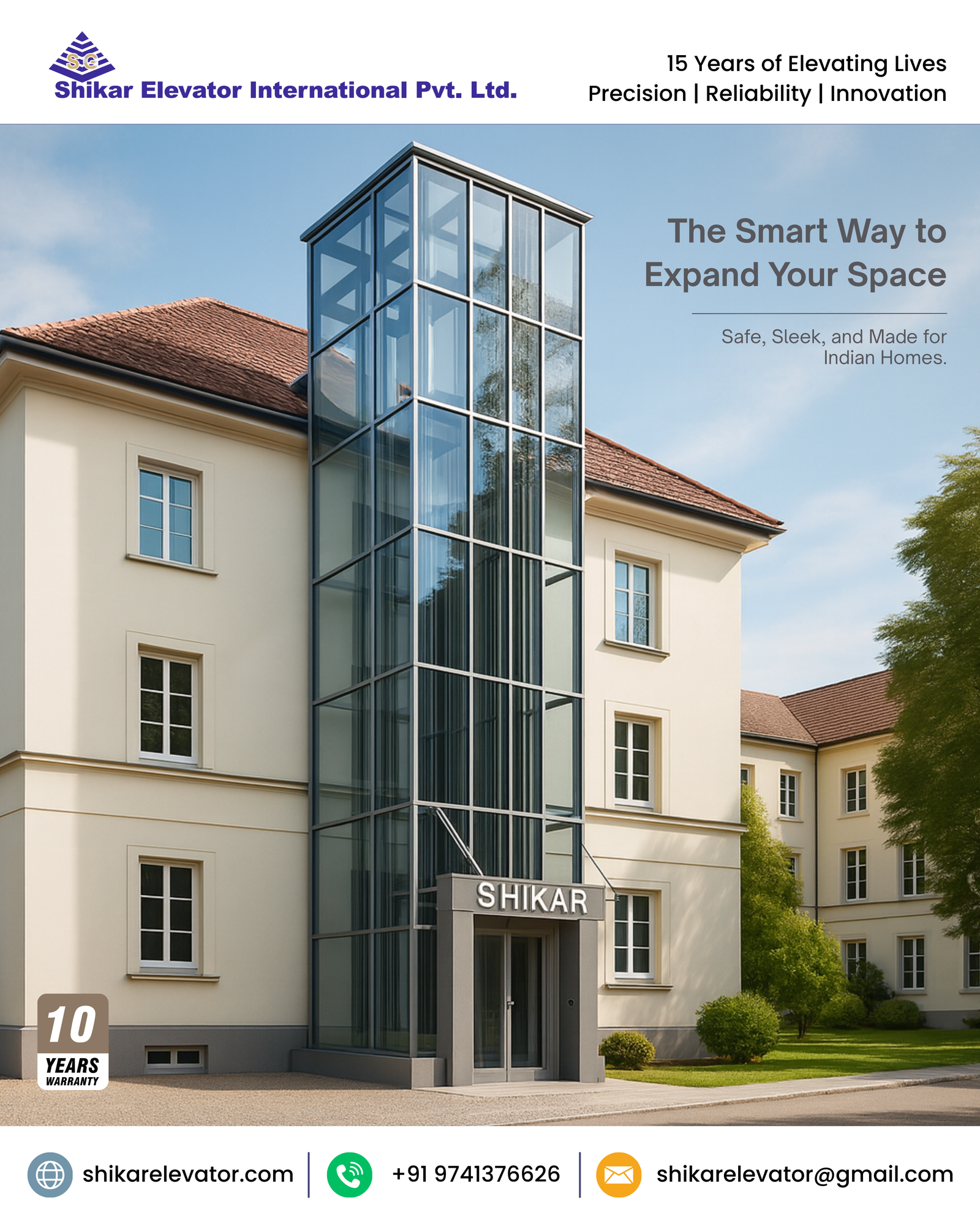 Outdoor Home Lifts by Shikar Elevators - Built for the Outside, Made for Your Lifestyle