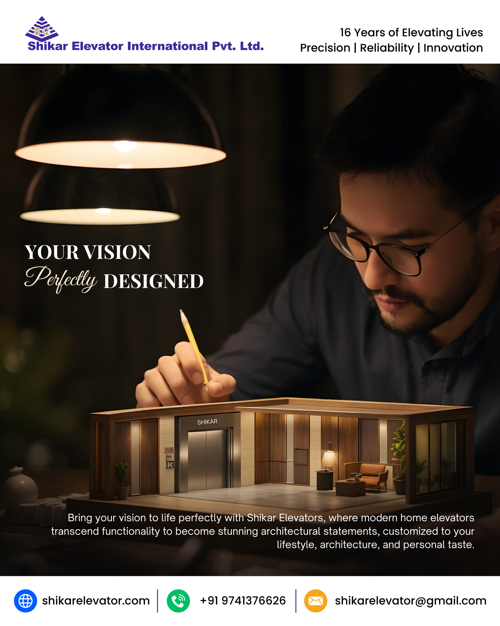 Custom Modern Home Lifts Reflecting Your Unique Style.