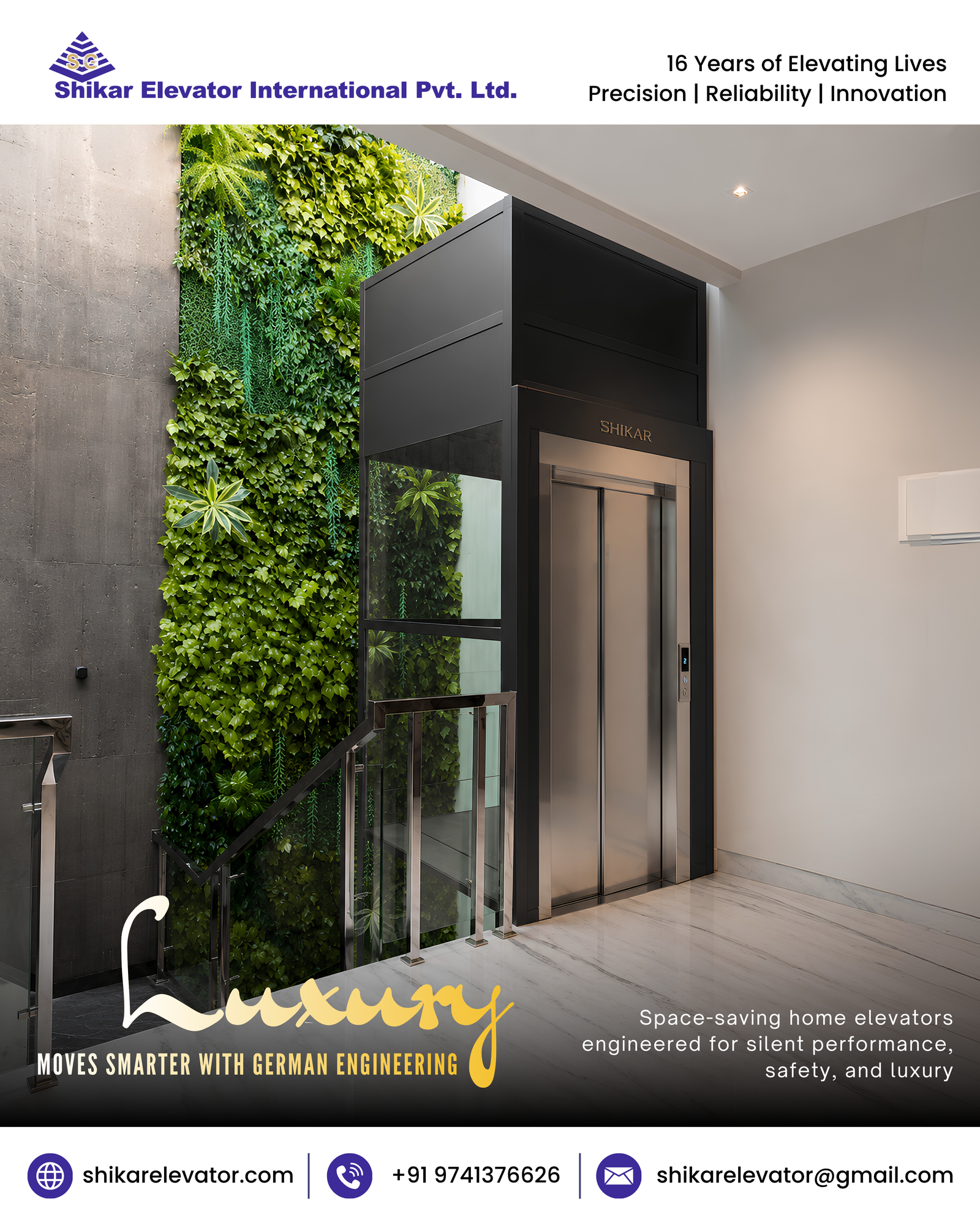 Home Elevators - Luxury Moves Smarter with German Engineering