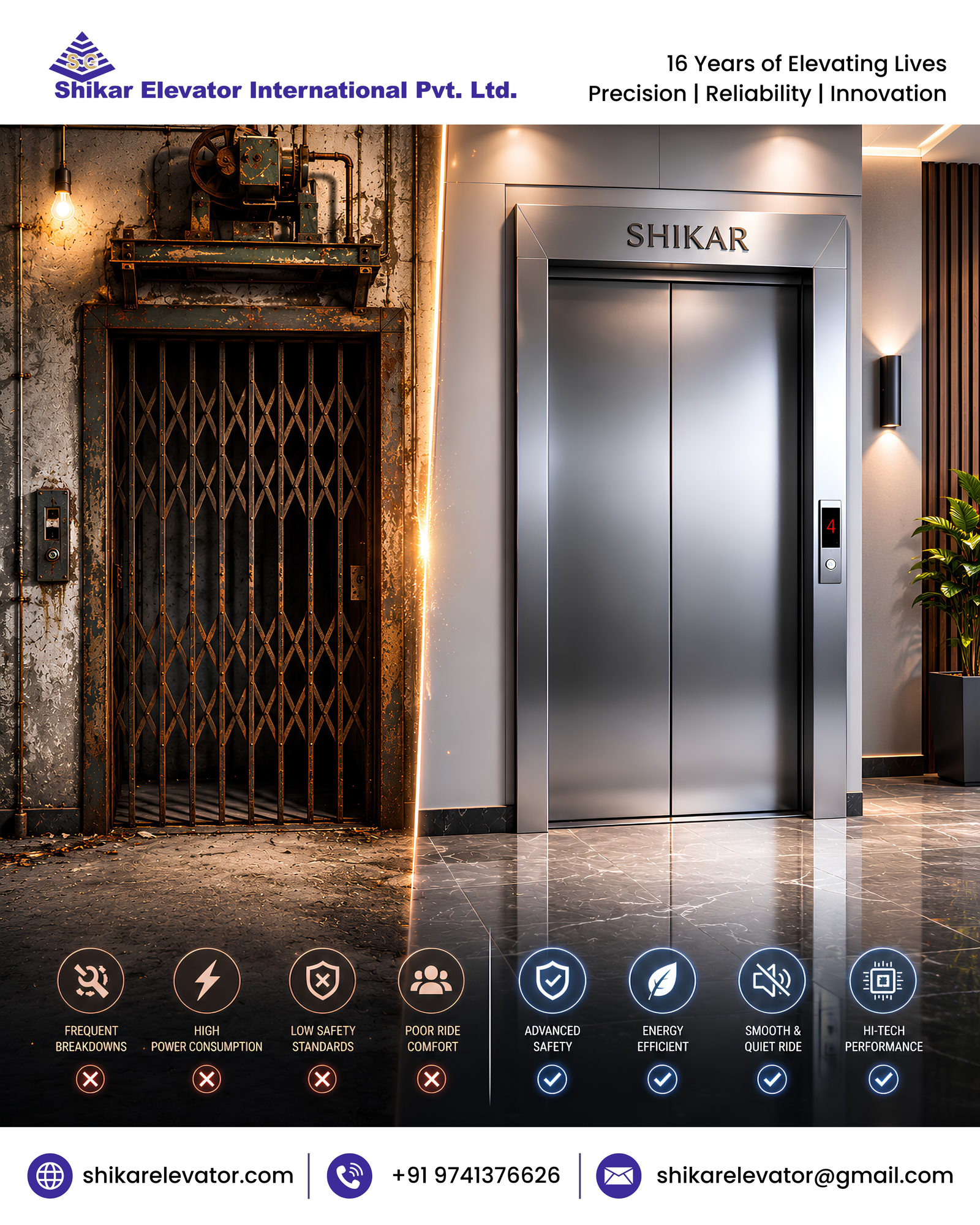Premium Lifts for Home - Elevate the Way You Live : Shikar Elevators transform everyday movement into a premium living experience.