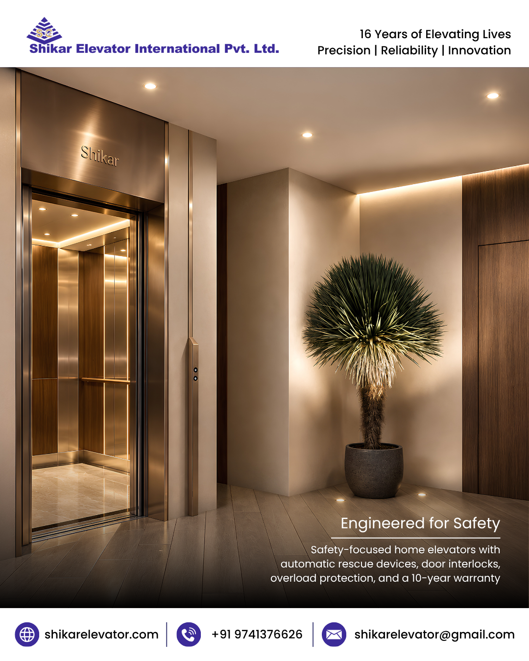 Built with essential safety features and backed by a 10-year warranty