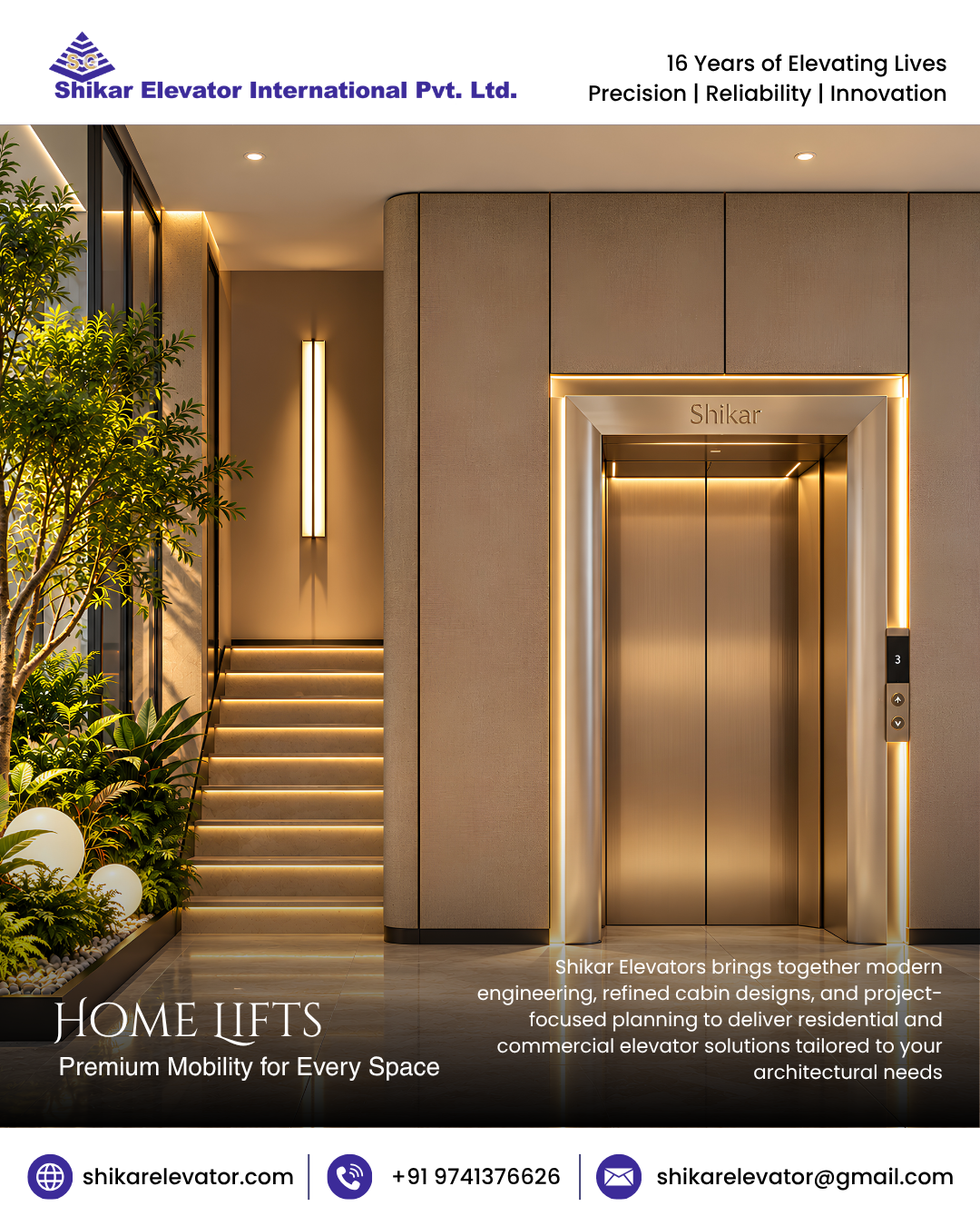 Home Elevators in Bangalore : Premium Mobility for Every Space!