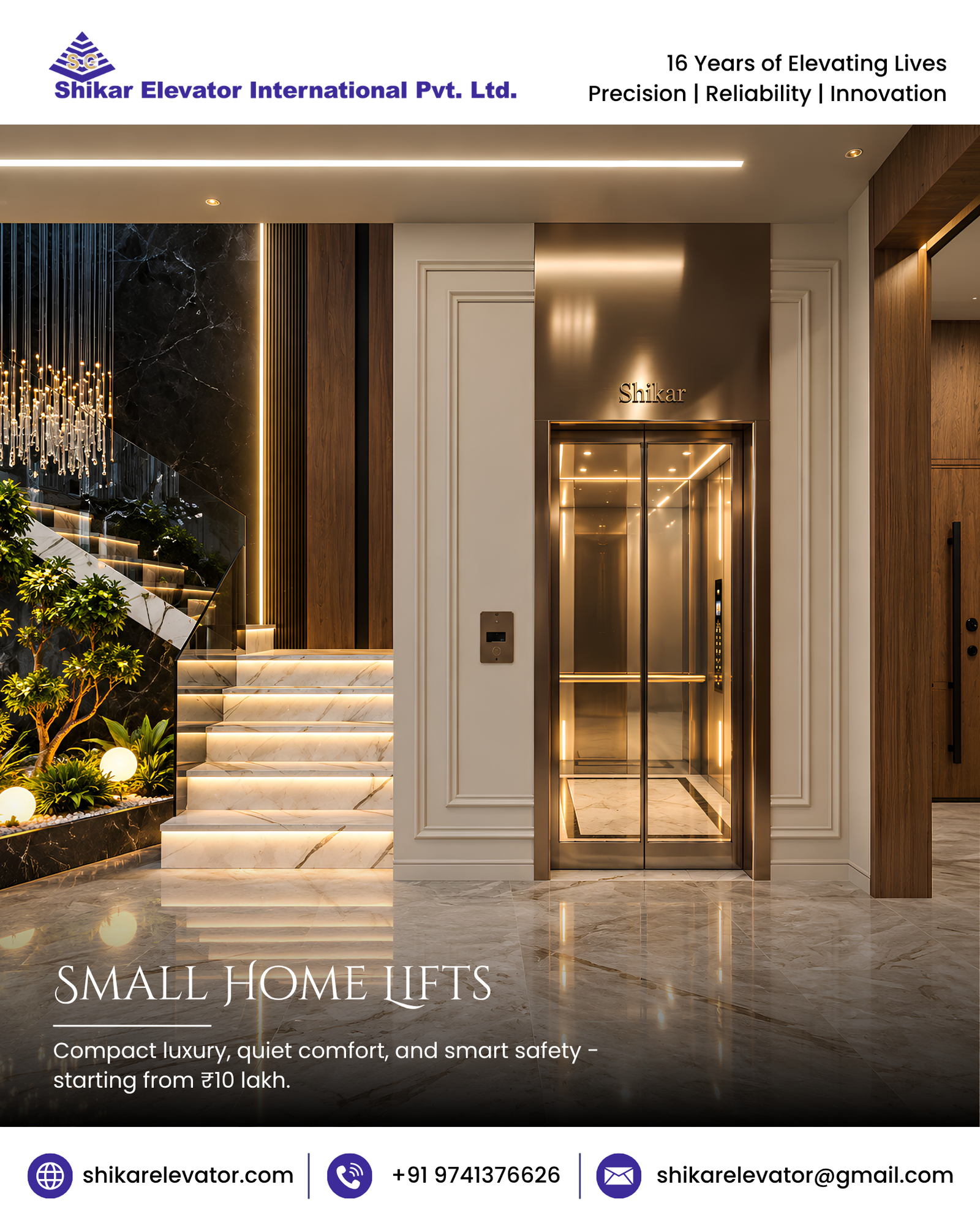 Small Home Lifts by Shikar Elevators